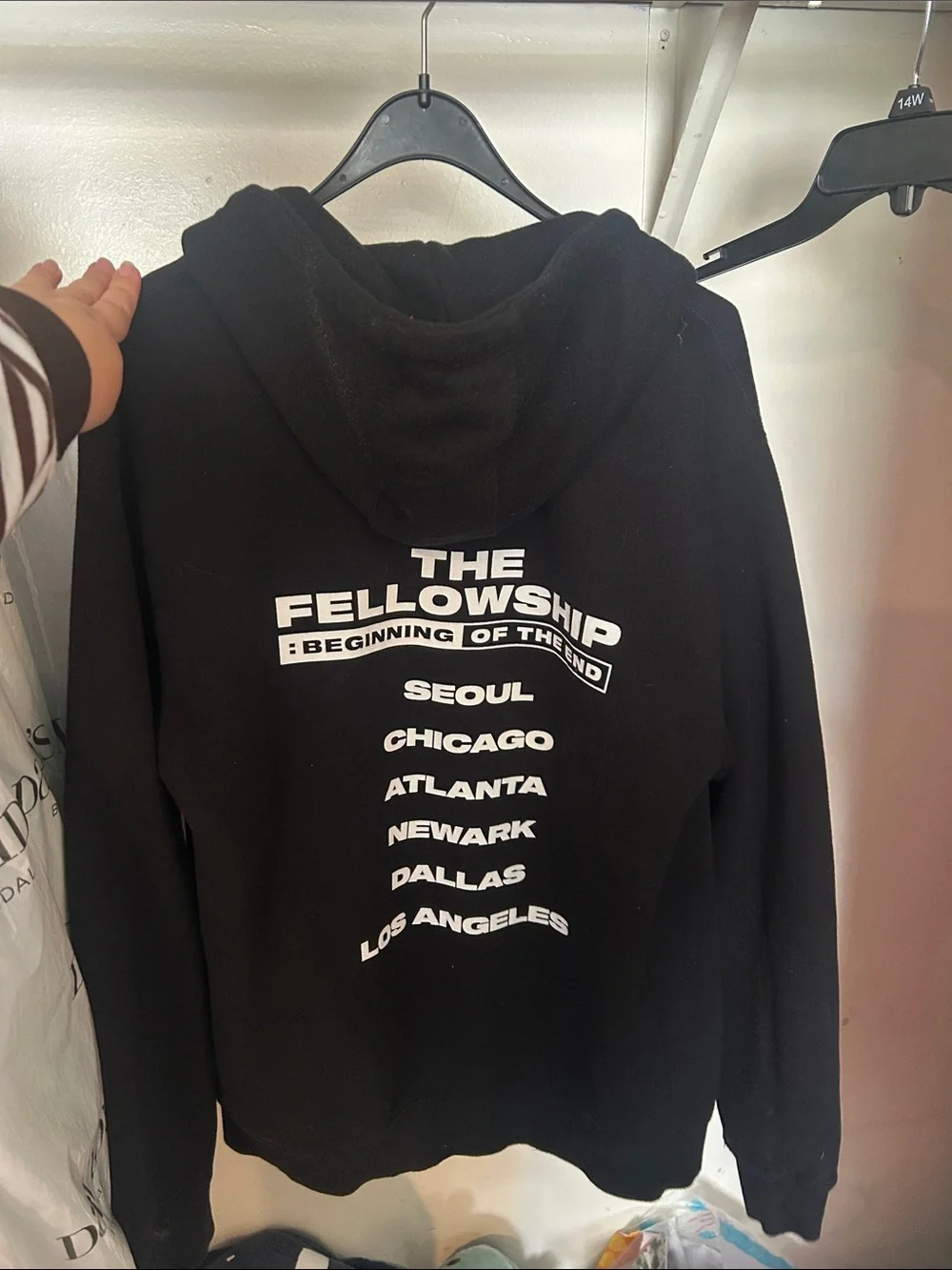 Ateez Black Zip-Up Hooded Jacket with Front Pockets - Picture 3 of 3
